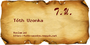 Tóth Uzonka névjegykártya